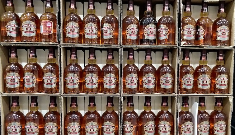 Bottles of Chivas Regal Whisky. Photo Credit: © Jonathan Cohen.
