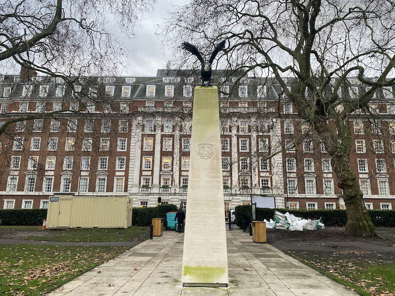 Eagle Squadrons Memorial, Grosvenor Square in London. Photo Credit: © Sarah Wood. 