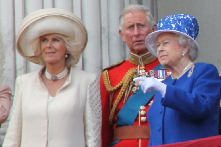 Camilla Parker Bowles, Prince Charles and the Queen. Photo Credit: © Carfax2 via Wikimedia Commons. 