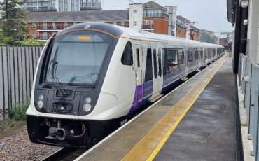 Train along the Elizabeth Line in London. Photo Credit: © Alex6nt via Wikimedia Commons.