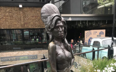 Bronze statue of the British singer Amy Winehouse located in the Stables Market in Camden Town. Photo Credit: © Edwin Lerner.