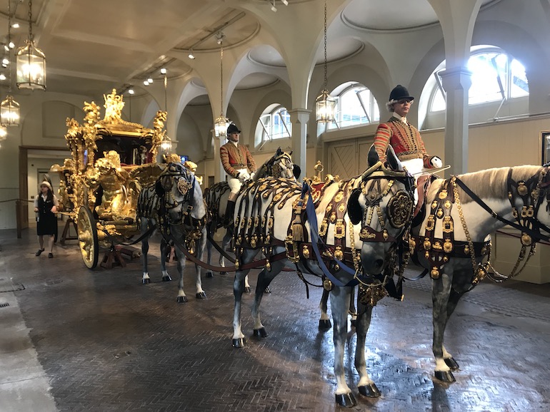 Gold State Coach at Royal Mews in London. Photo Credit: © Edwin Lerner. 