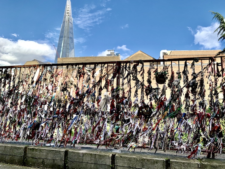 View of Crossbones Graveyard with Shard building off in the distance. Photo Credit: © Antony Robbins.