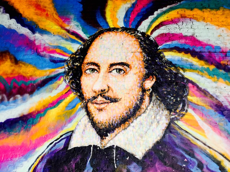William Shakespeare mural in Clink Street by Jimmy C. Photo Credit: © Antony Robbins.