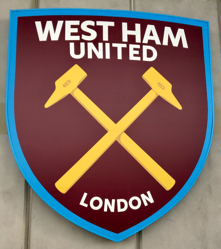 West Ham United London sign. Photo Credit: © Ursula Petula Barzey.