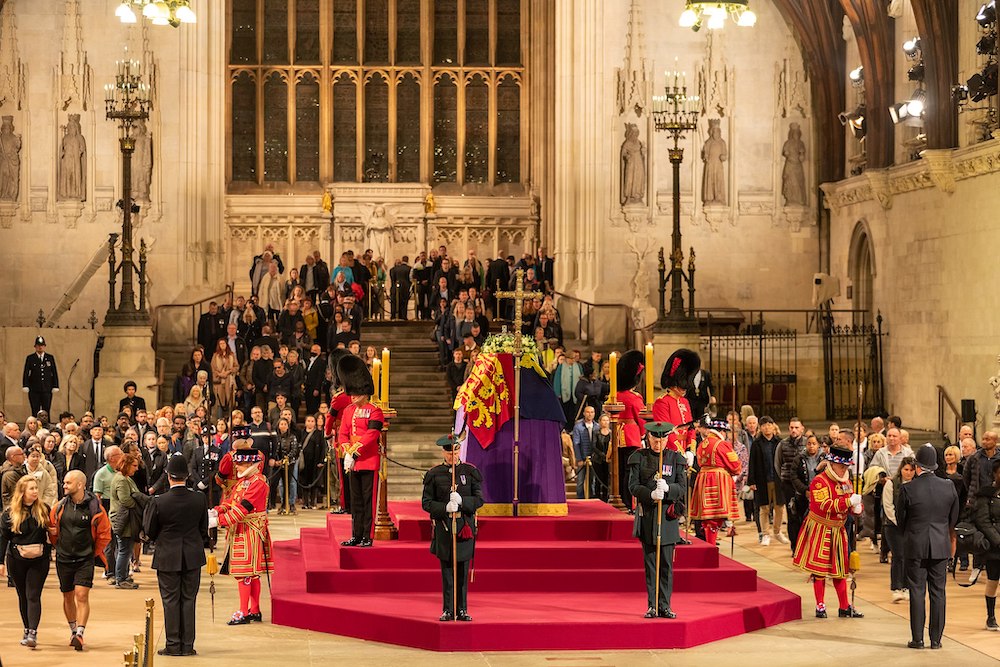 Queen Elizabeth II Lying-in-State at Westminster Hall. Photo Credit: © Katie Chan via Wikimedia Commons.