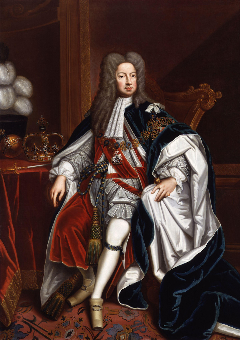 British Monarchs: King George I painted by Sir Godfrey Kneller. Photo Credit: © Public Domain via Wikimedia Commons.