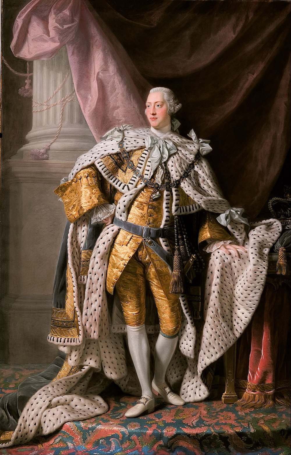 British Monarchs: King George III coronation painting by Allan Ramsay, 1762. Photo Credit: © Public Domain via Wikimedia Commons.