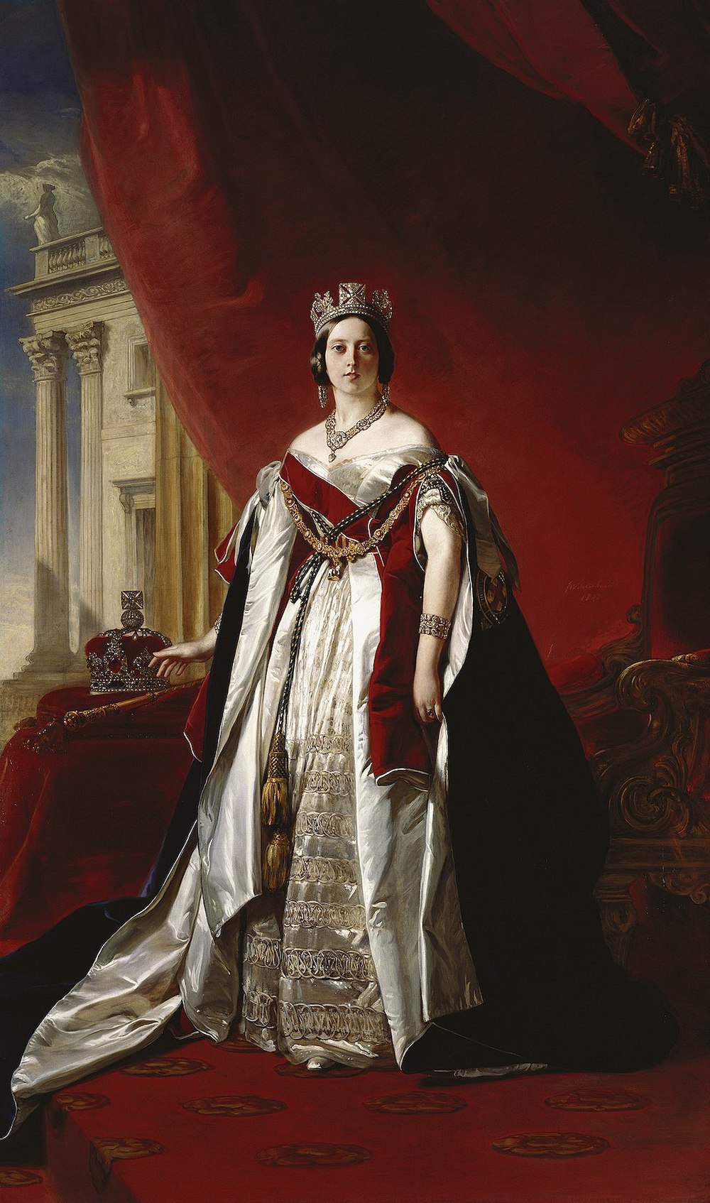 British Monarchs: Queen Victoria painting by Franz Xaver Winterhalter, 1843. Photo Credit: © Public Domain via Wikimedia Commons.