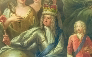 British Monarchs: King George surrounded by his family, in a painting by James Thornhill. Photo Credit: © Public Domain via Wikimedia Commons.