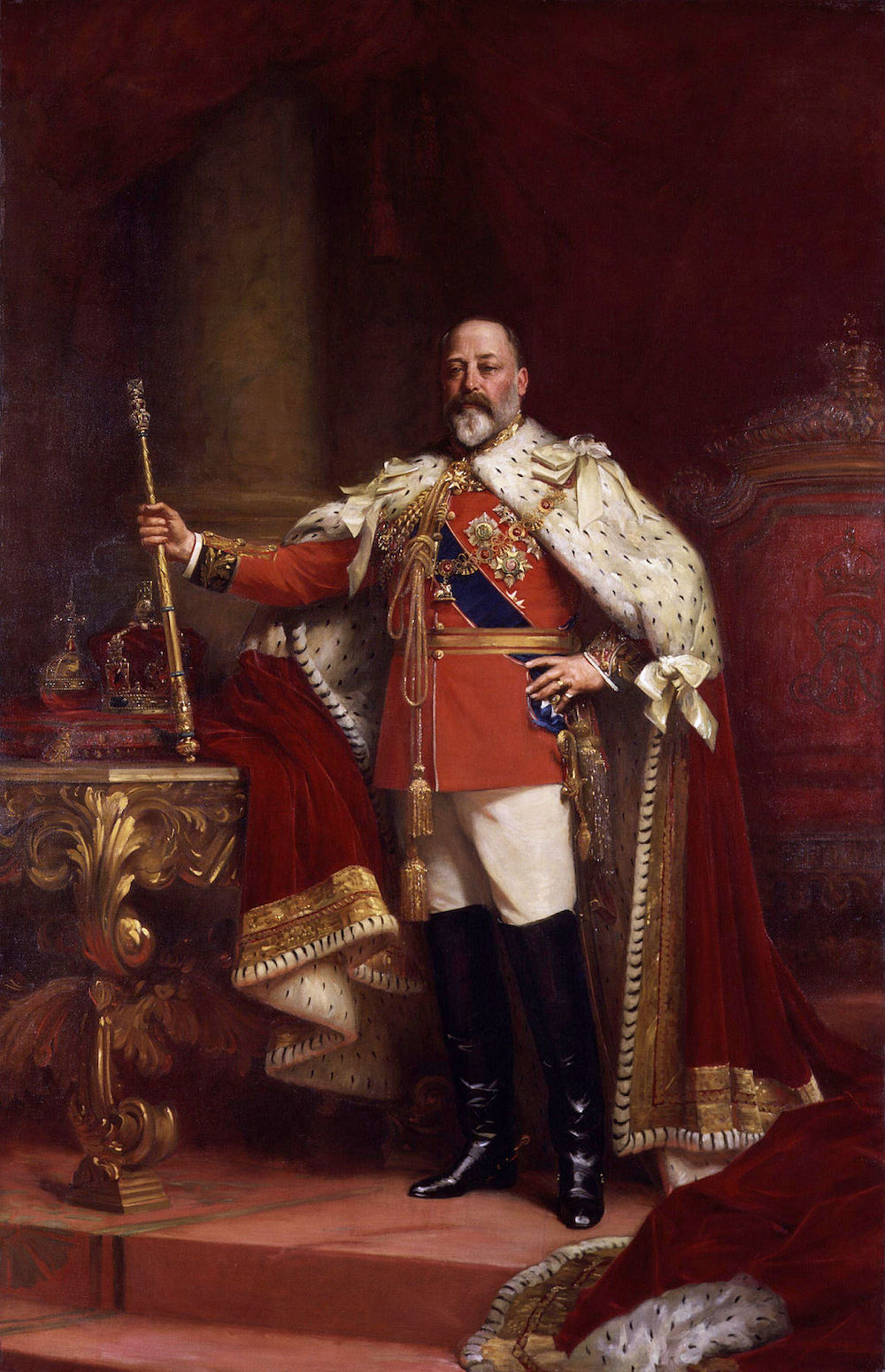 Queen Monarchs: King Edward VII by Sir (Samuel) Luke Fildes. Photo Credit: © Public Domain via Wikimedia Commons.