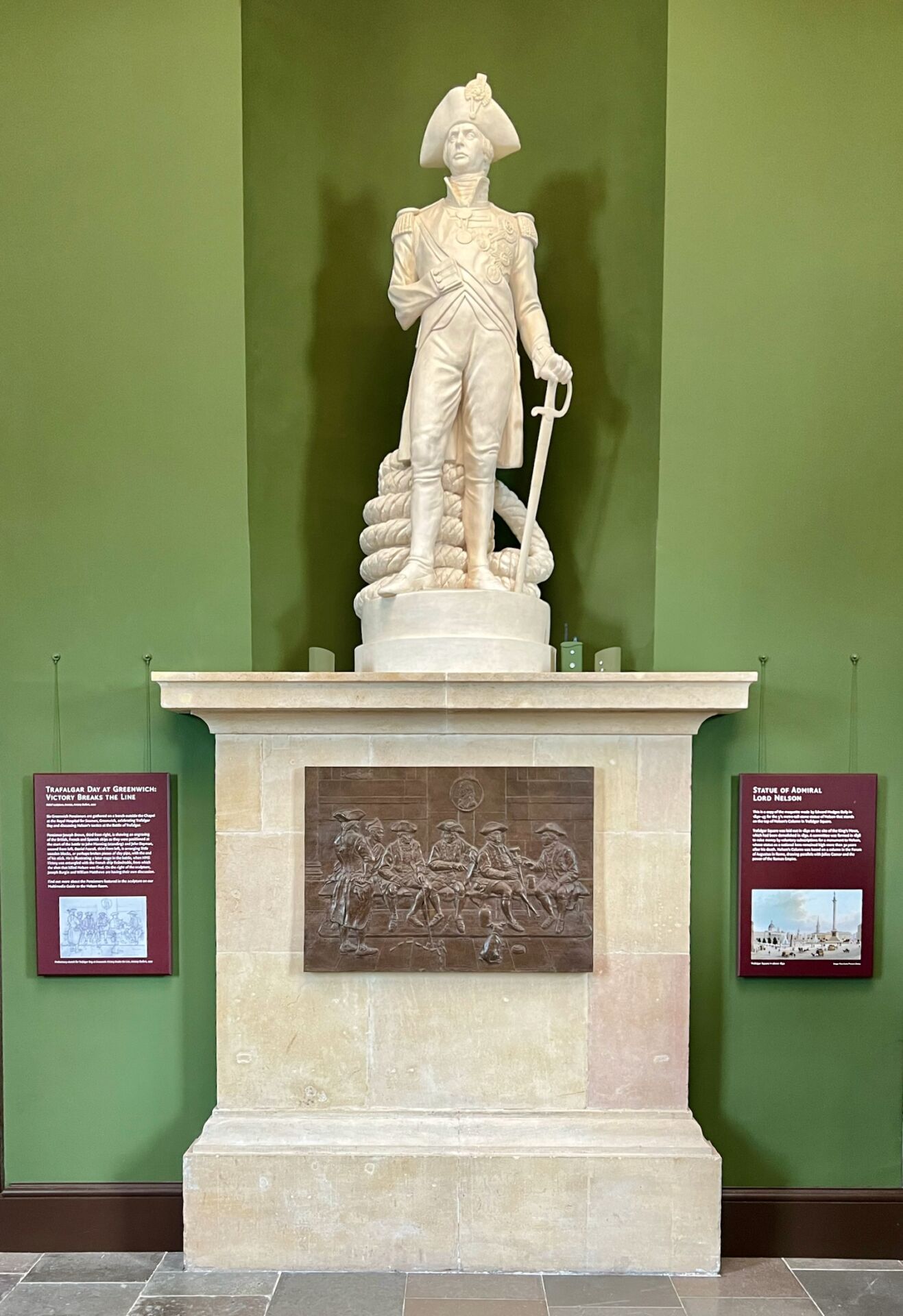 Statue of Admiral Lord Nelson in the Painted Hall. Photo Credit: © Ursula Petula Barzey.