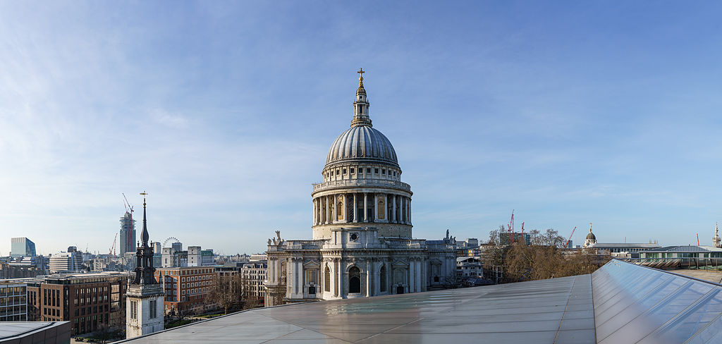 View from St Paul's Cathedral Dome from One New Change. Photo Credit: © Colin via Wikimedia Commons.