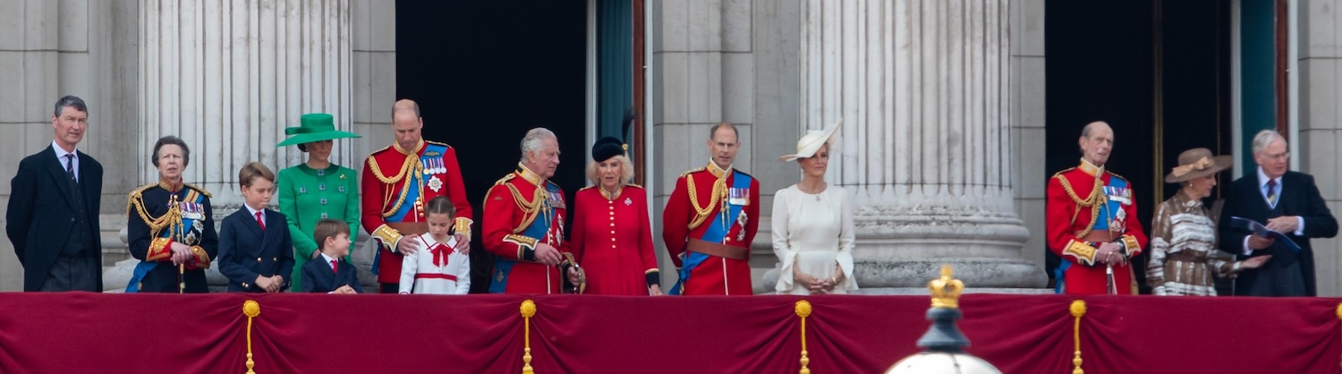 The British Royal Family on Buckingham Palace balcony after Trooping the Colour 2023. Photo Credit: © Katie Chan.