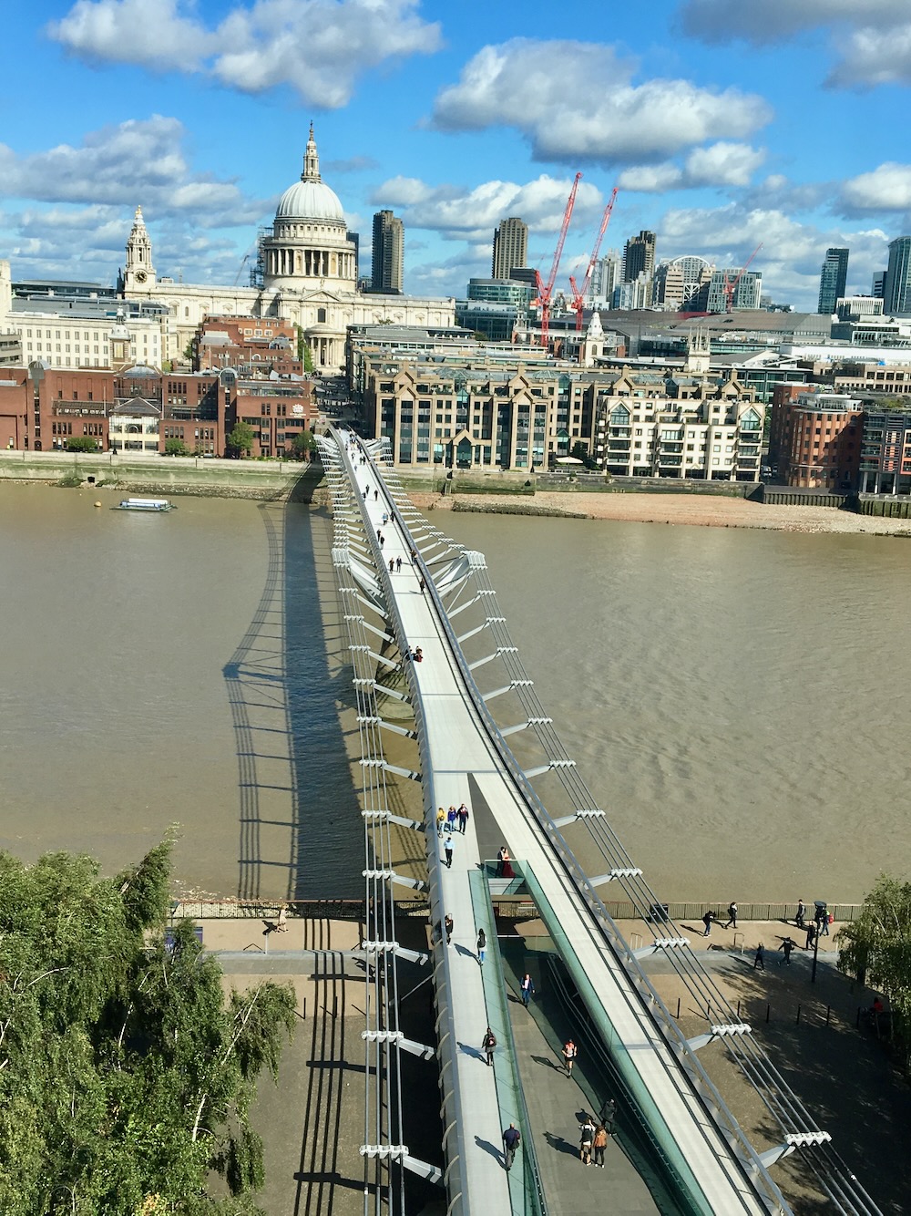 View of London Millennium Bridge from Tate Modern. Photo Credit: © Ursula Petula Barzey.