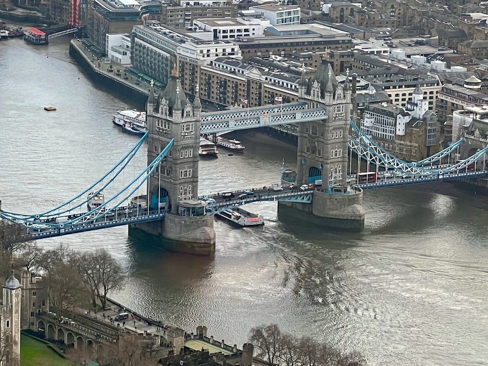 View of Tower Bridge from Horizon 22. Photo Credit: © Ursula Petula Barzey.