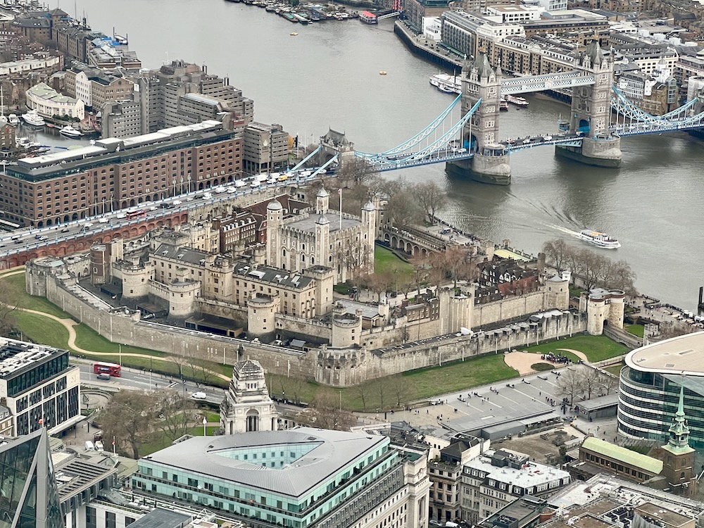 Tower of London and Tower Bridge from Horizon 22 in London. Photo Credit: © Ursula Petula Barzey.