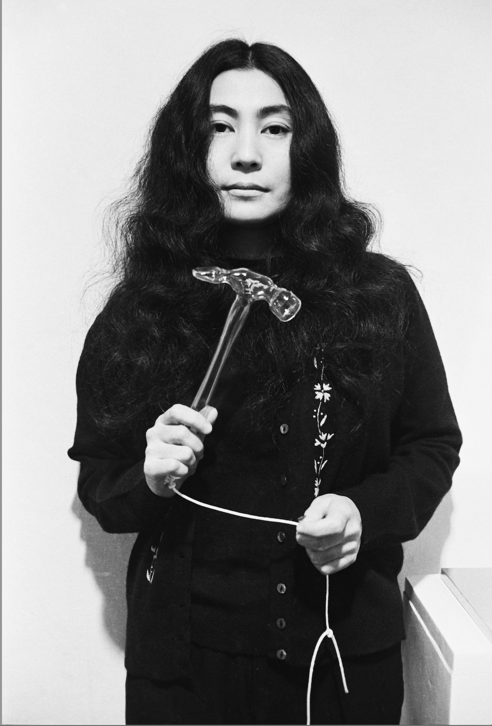 Yoko Ono with Glass Hammer. Photo Credit: © Clay Perry via Tate Modern.