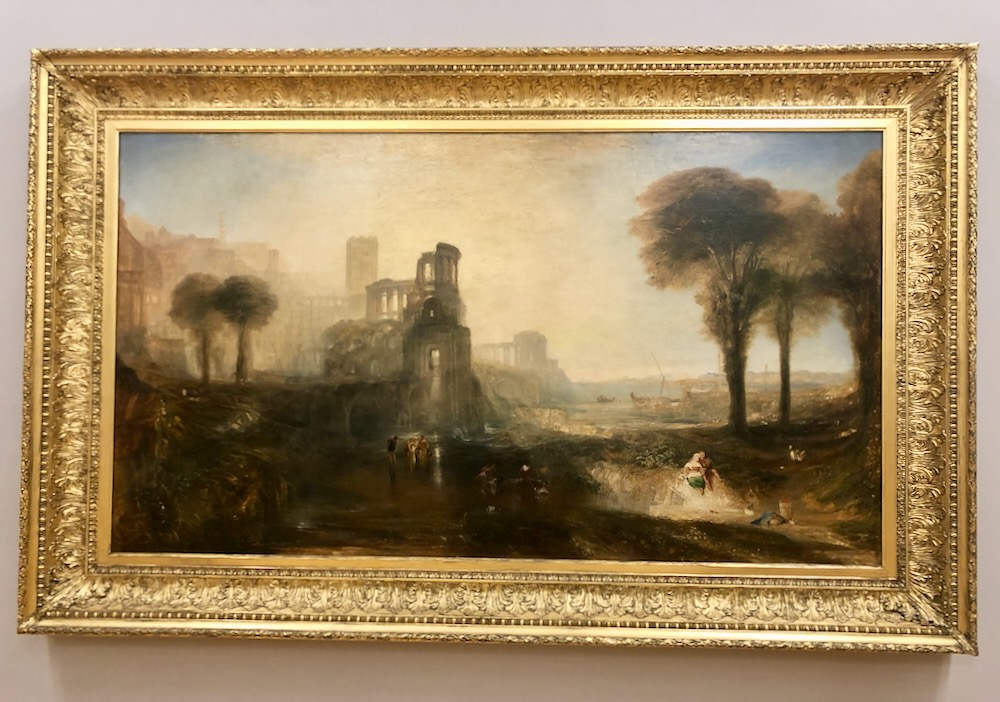 Caligula's Palace and Bridge painting by Joseph Mallord William Turner at National Gallery in London.  Photo Credit: © Ursula Petula Barzey.