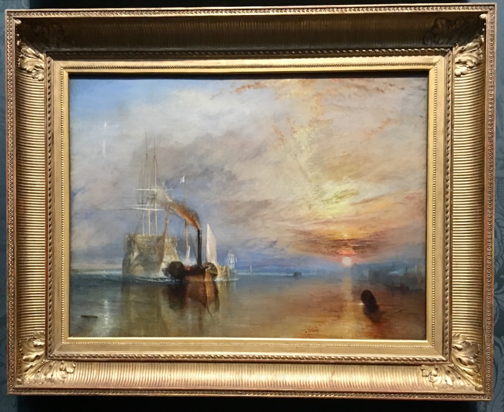 The Fighting Temeraire painting by Joseph Mallord William Turner at National Gallery in London. Photo Credit: © Ursula Petula Barzey.