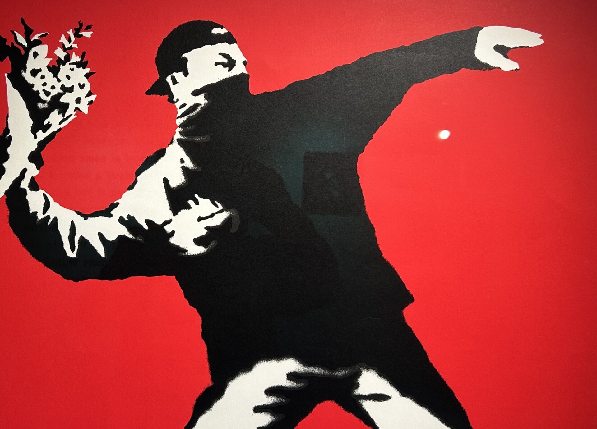 Love is in the Air aka Flower Thrower by Banksy. Photo Credit: © Edwin Lerner. 