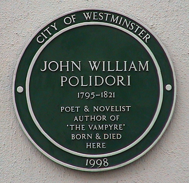 Memorial plaque for John William Polidor. Photo Credit: © London Remembers. i