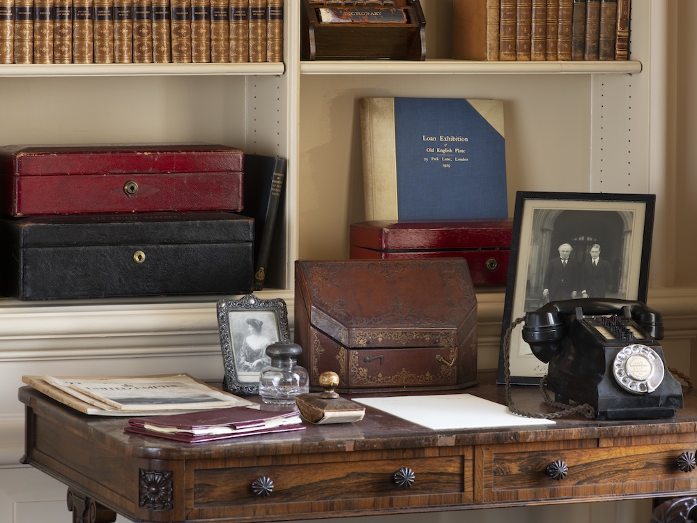 Trent Park House of Secrets, desk in the library. Photo Credit: © James O.Davies.